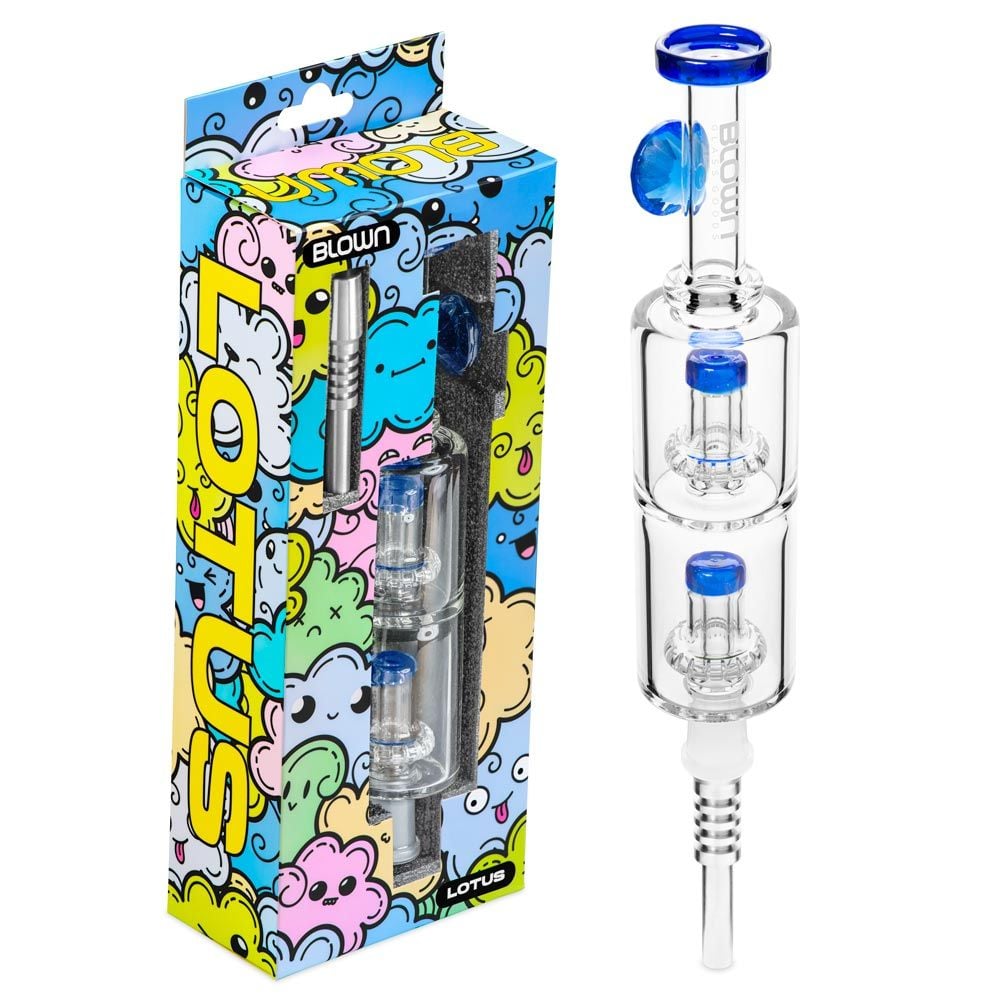 Shop Lotus Nectar Collector - Double Perc w/ Titanium Nail