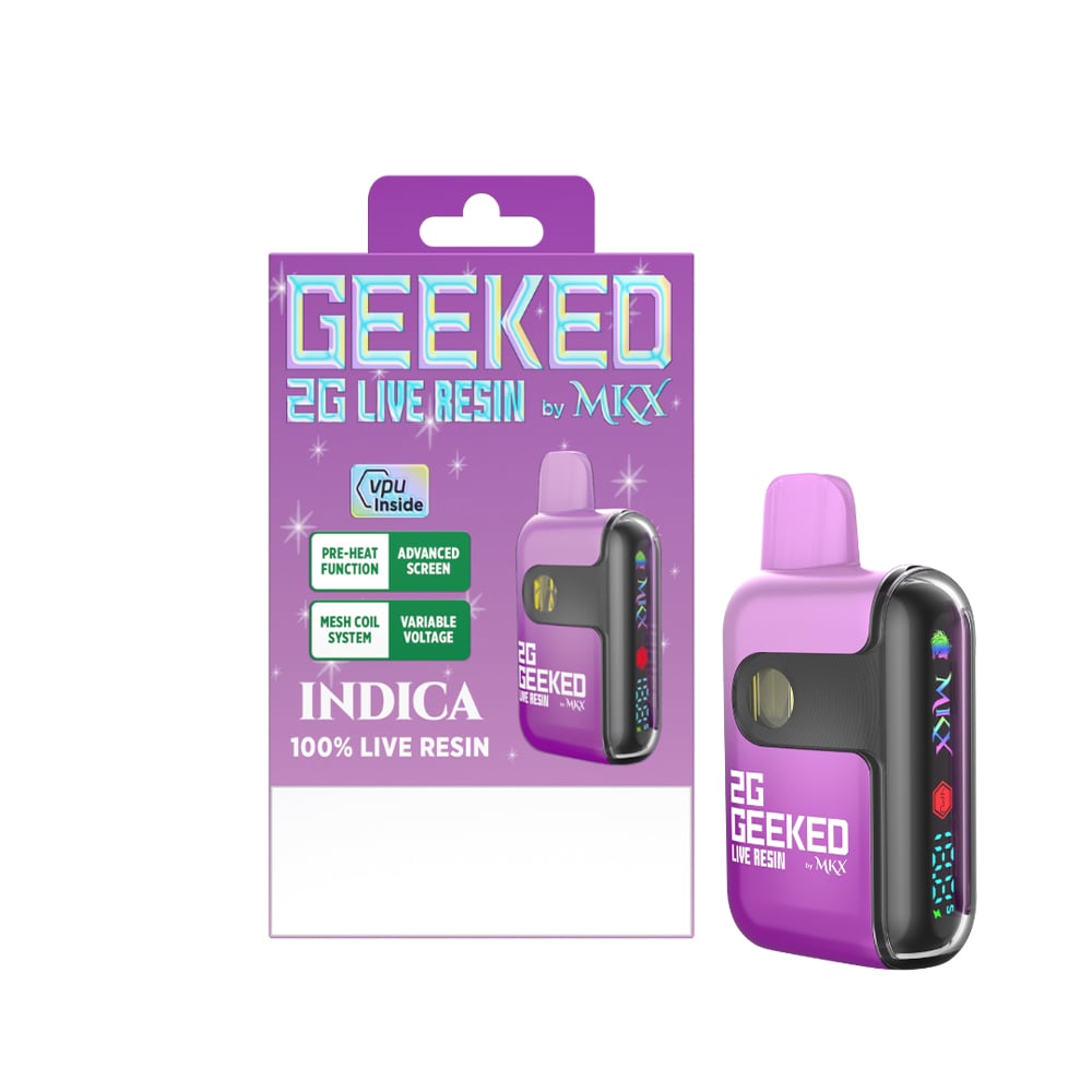 Geeked By MKX - 2g Live Resin Disposable - Space Monkey - Indica