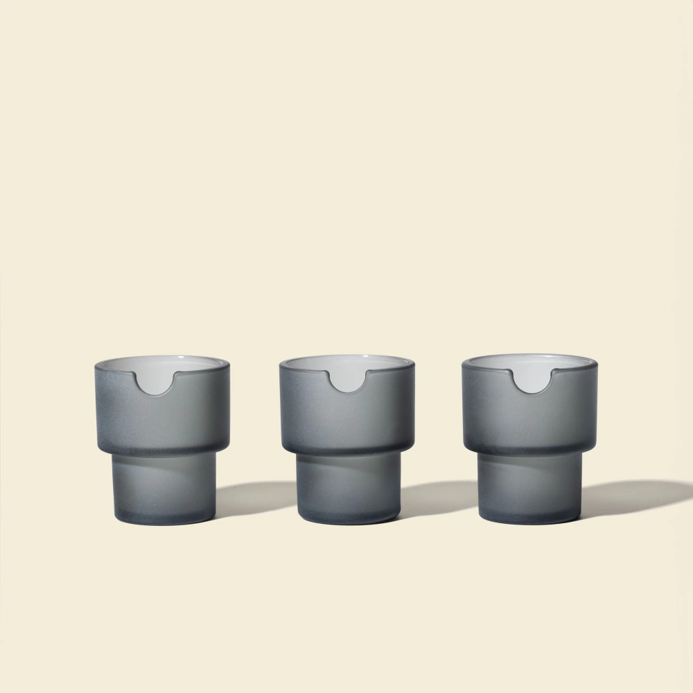 Flower Pots Ashtray Set - Charcoal [3pk]