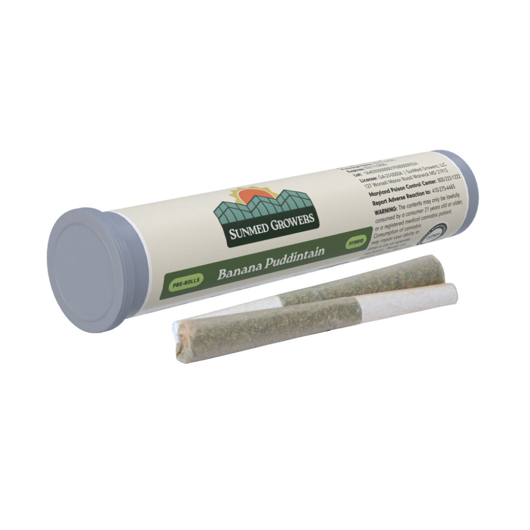 BANANA PUDDINTAIN -  PREROLL - [1G] - 2PK - HYBRID