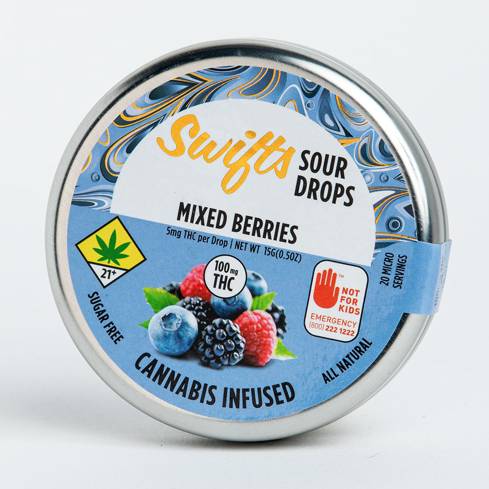 Mixed Berry Sour Drops (THC) 100mg 20-Pack