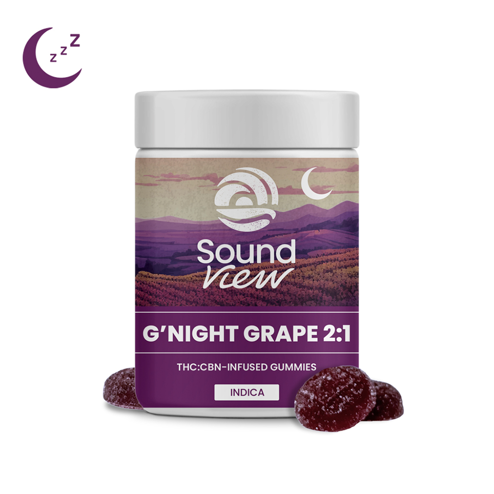 SoundView - G'Night Grape (I) Gummies (4.89mg THC 2.55mg CBN 20pk) C0080000169 SoundView - G'Night Grape (I) Gummies (4.89mg THC 2.55mg CBN 20pk) C0080000169