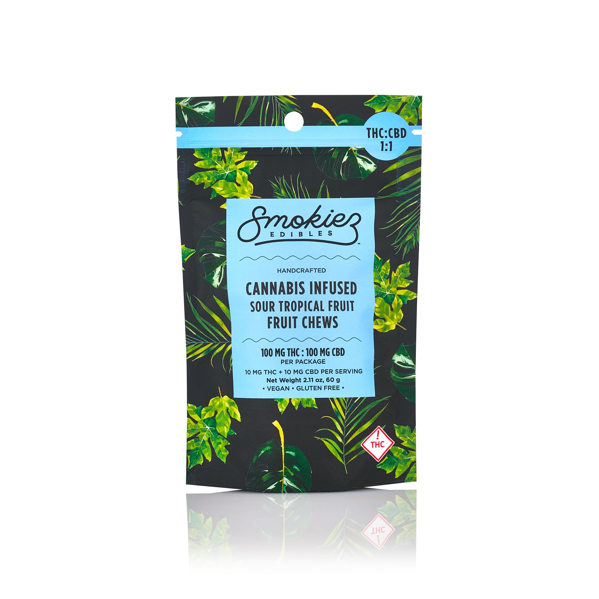 1:1 Sour Tropical Fruit [10pk] (100mg THC/ 100mg CBD)