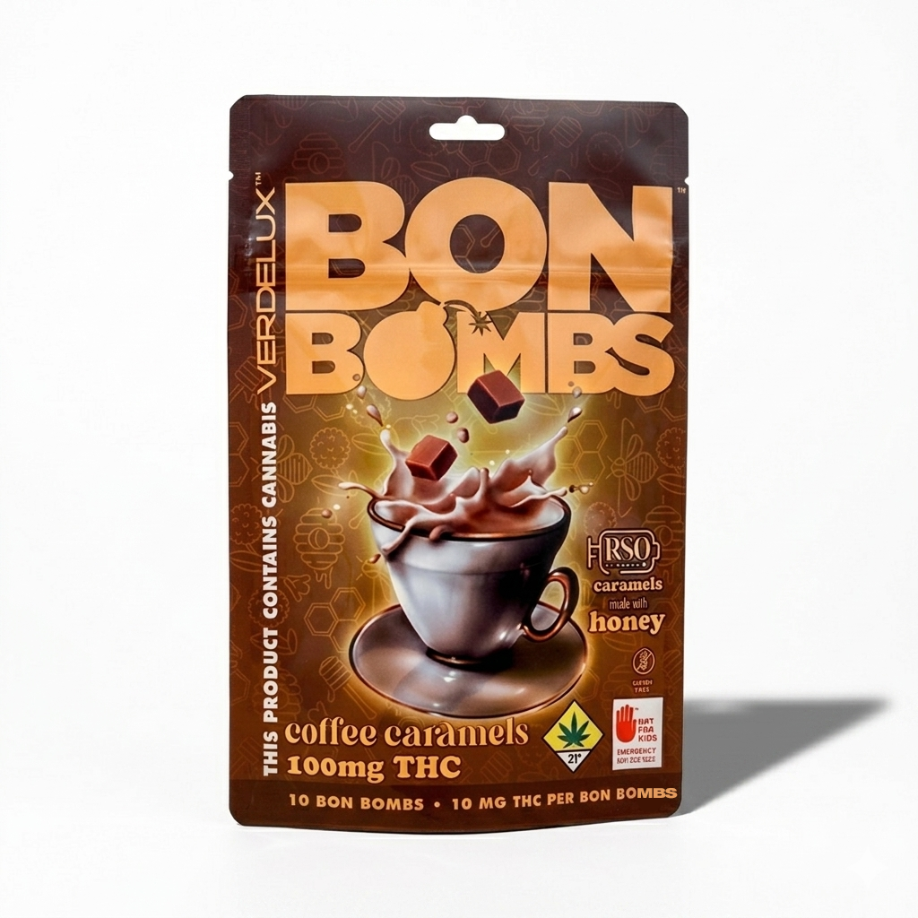 Shop Espresso Honey Caramels BON BOMBS | Remedy Tulalip Dispensary