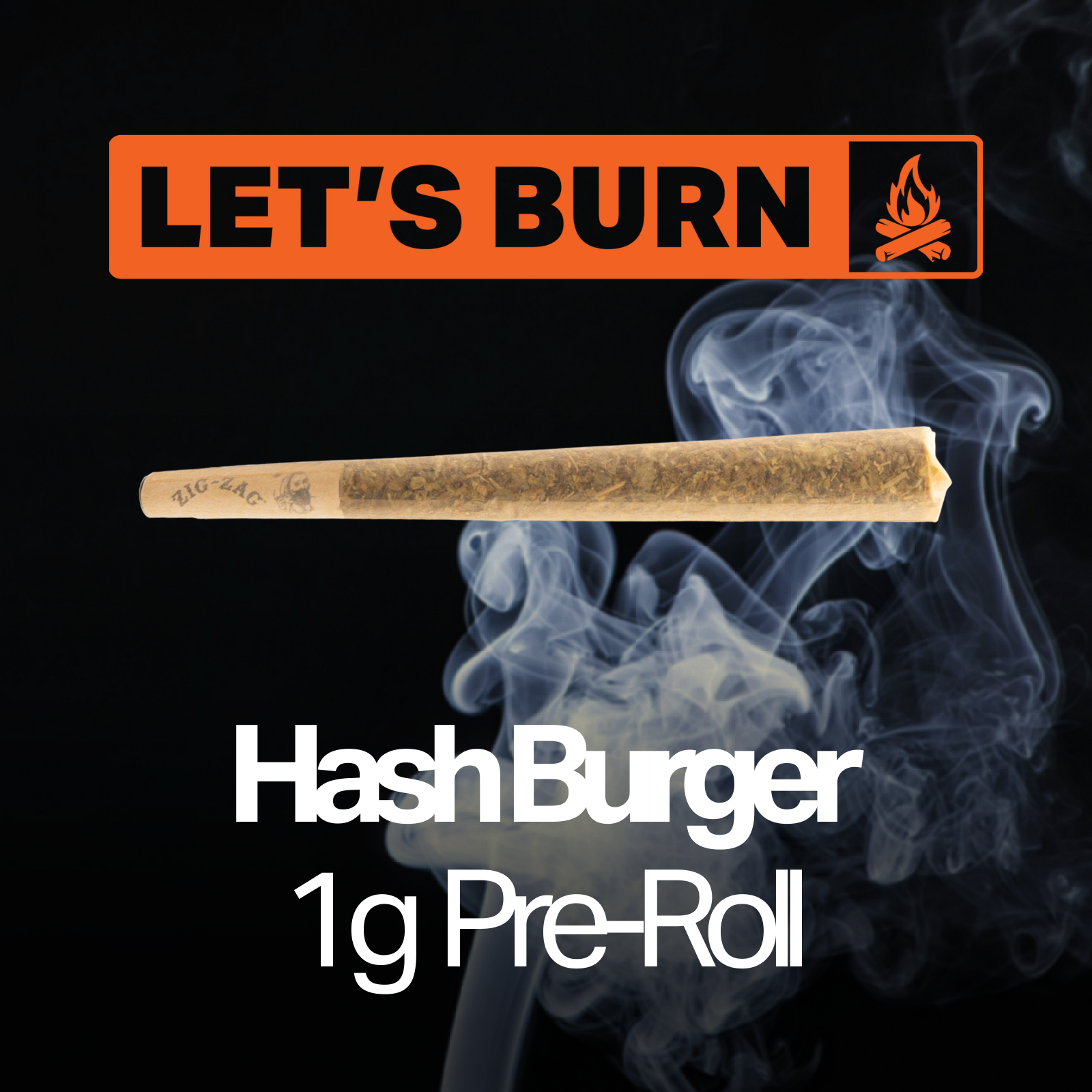 Let's Burn - Hash Burger (I) 1g Pre-Roll 1pk (1g) C0200000017