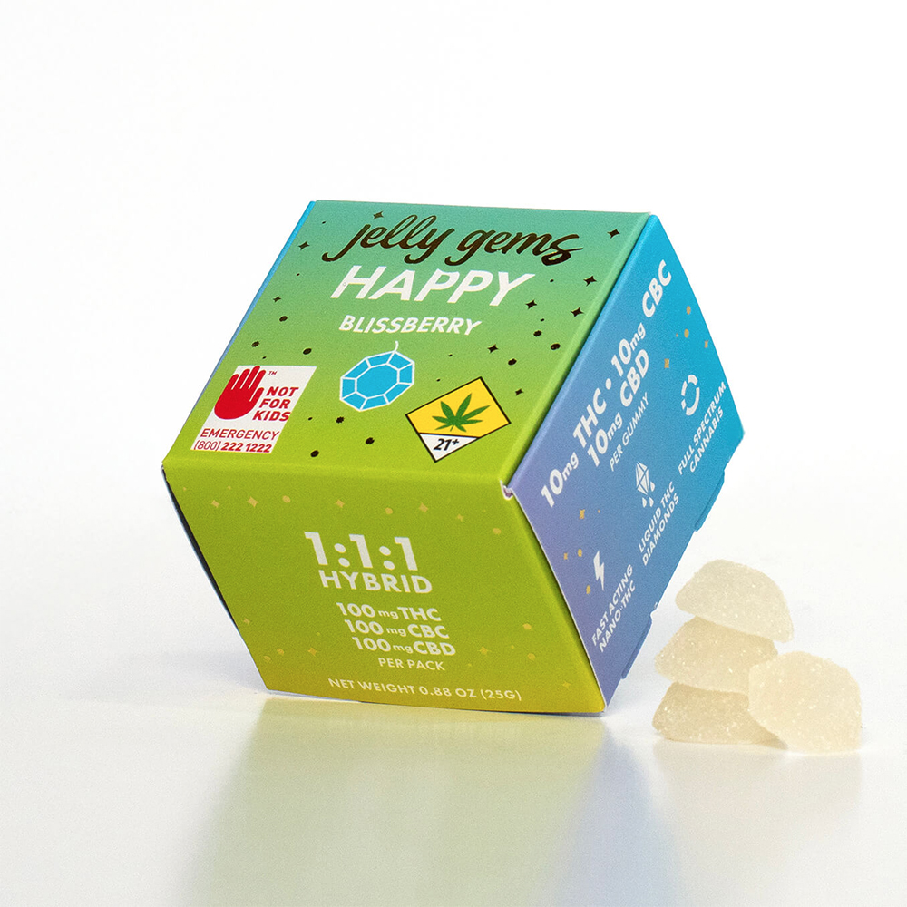 1:1:1 Blissberry [10pk] (100mg CBD/100mg THC/100mg CBC)