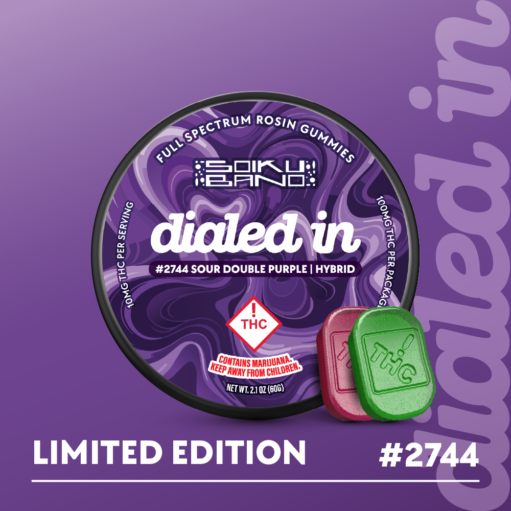 100mg - Sour Double Purple #2744 - Rosin Gummies (10pk)