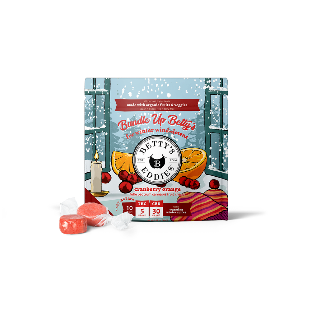 Betty's Eddies - Cranberry Orange "Bundle Up" 1:6 Chews (50mg 10pk)