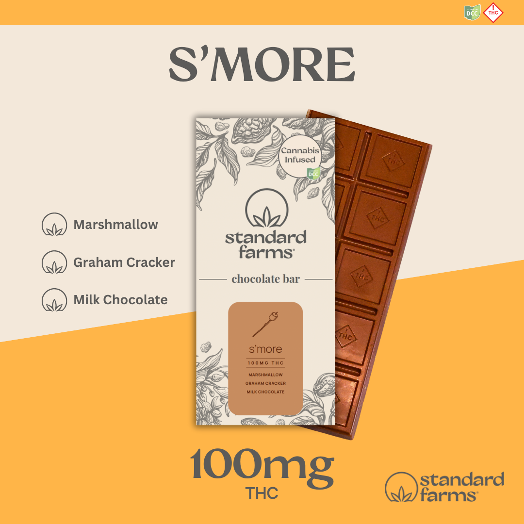 STANDARD FARMS - SMORES MILK CHOCOLATE BAR - [100MG] - 10PK