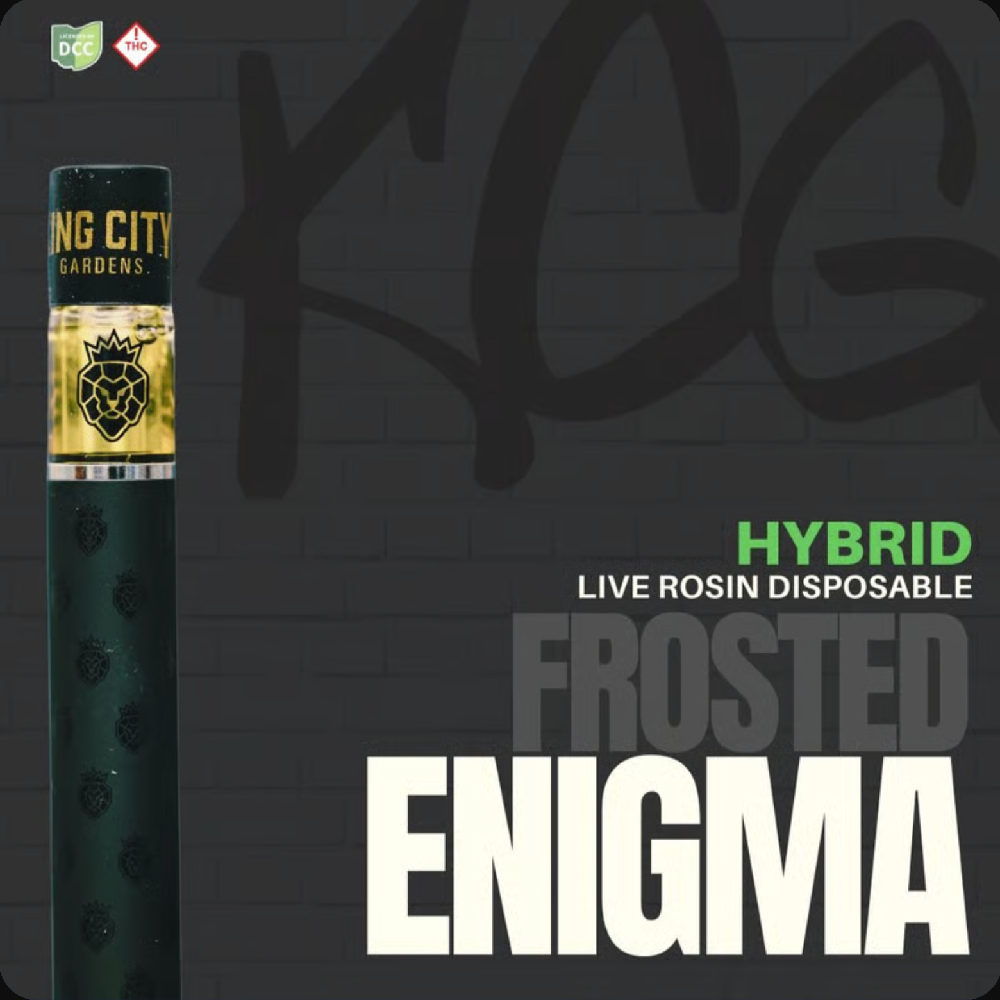 Frosted Enigma - 0.5g Live Rosin Disposables - Hybrid | King City