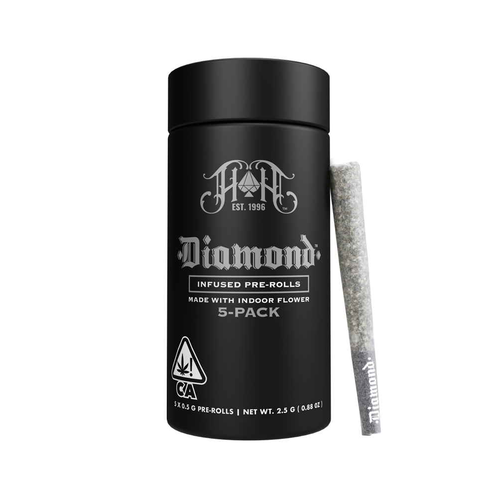 Watermelon R**** | Indica - Diamond THCA-Infused Pre-Rolls - 2.5G 5-Pack