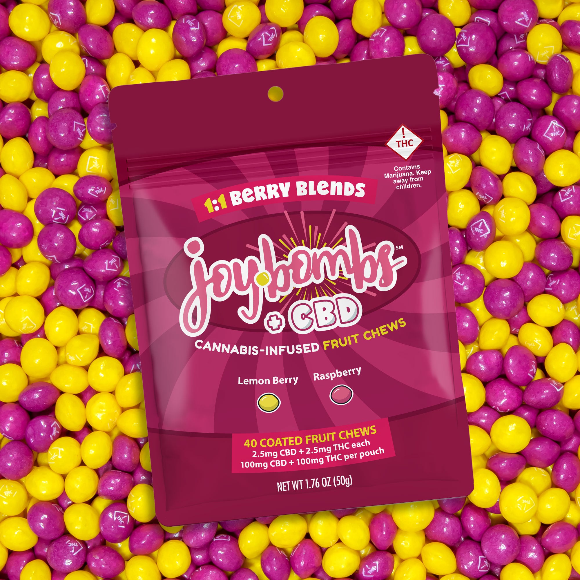Joy Bombs +:1 Berry Blends - THC