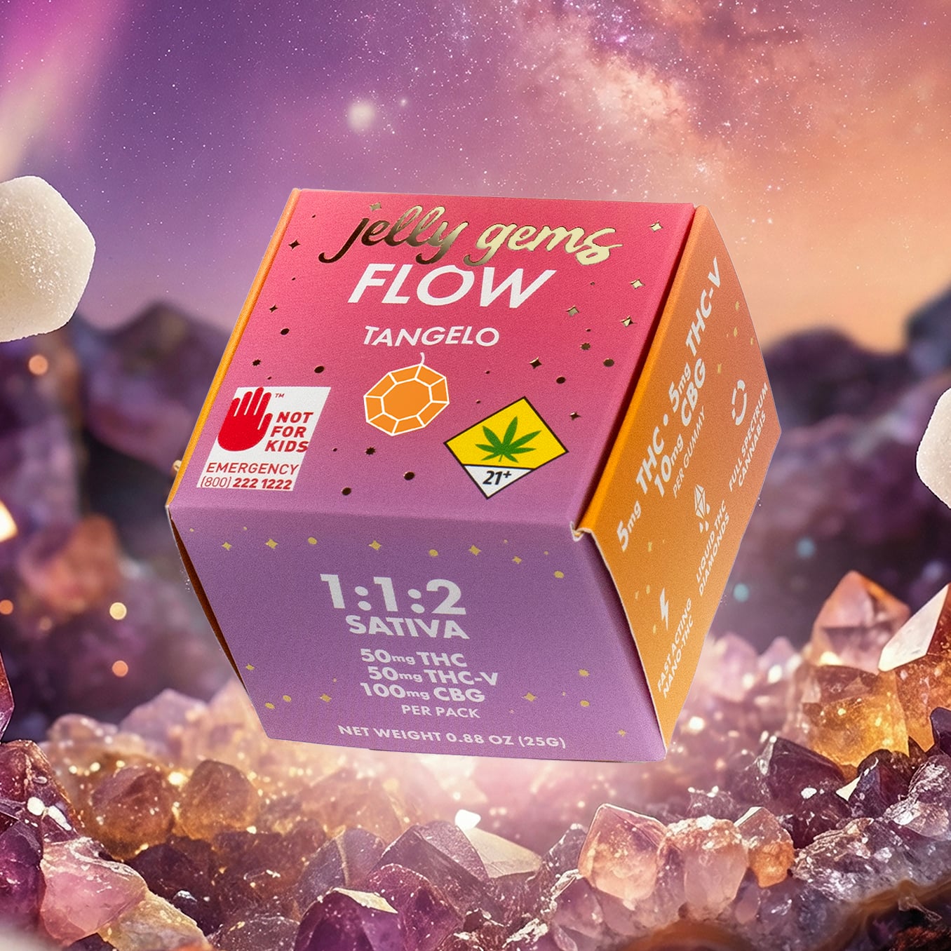 1:1:2 Tangelo [10pk] (50mg THC/50mg THC-V/100mg CBG)