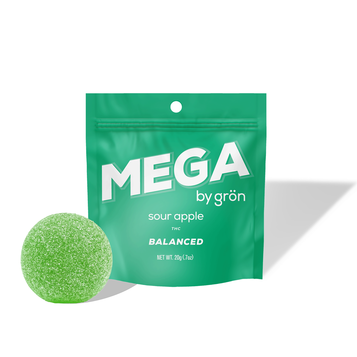 Sour Apple MEGA - THC - Balanced (100mg)