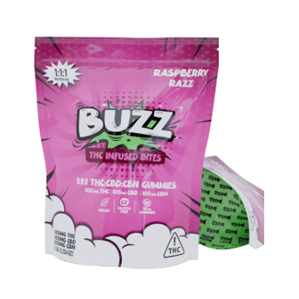 1:1:1 Raspberry Razz (100mg CBD/100mg THC/100mg CBN)