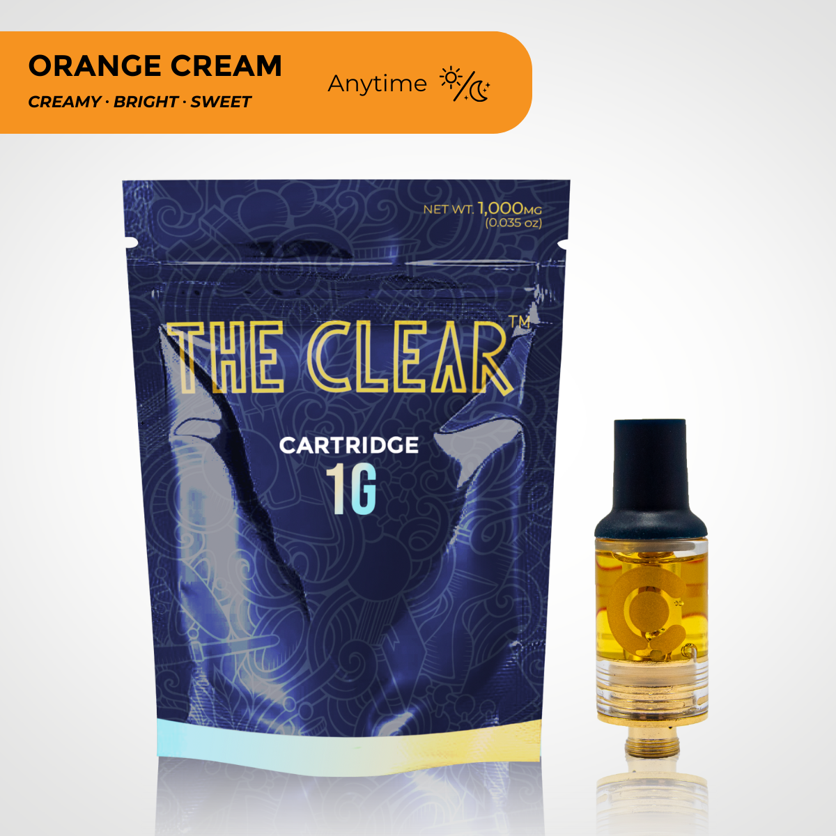 The Clear | Cart | 1G | Orange Cream | Hybrid