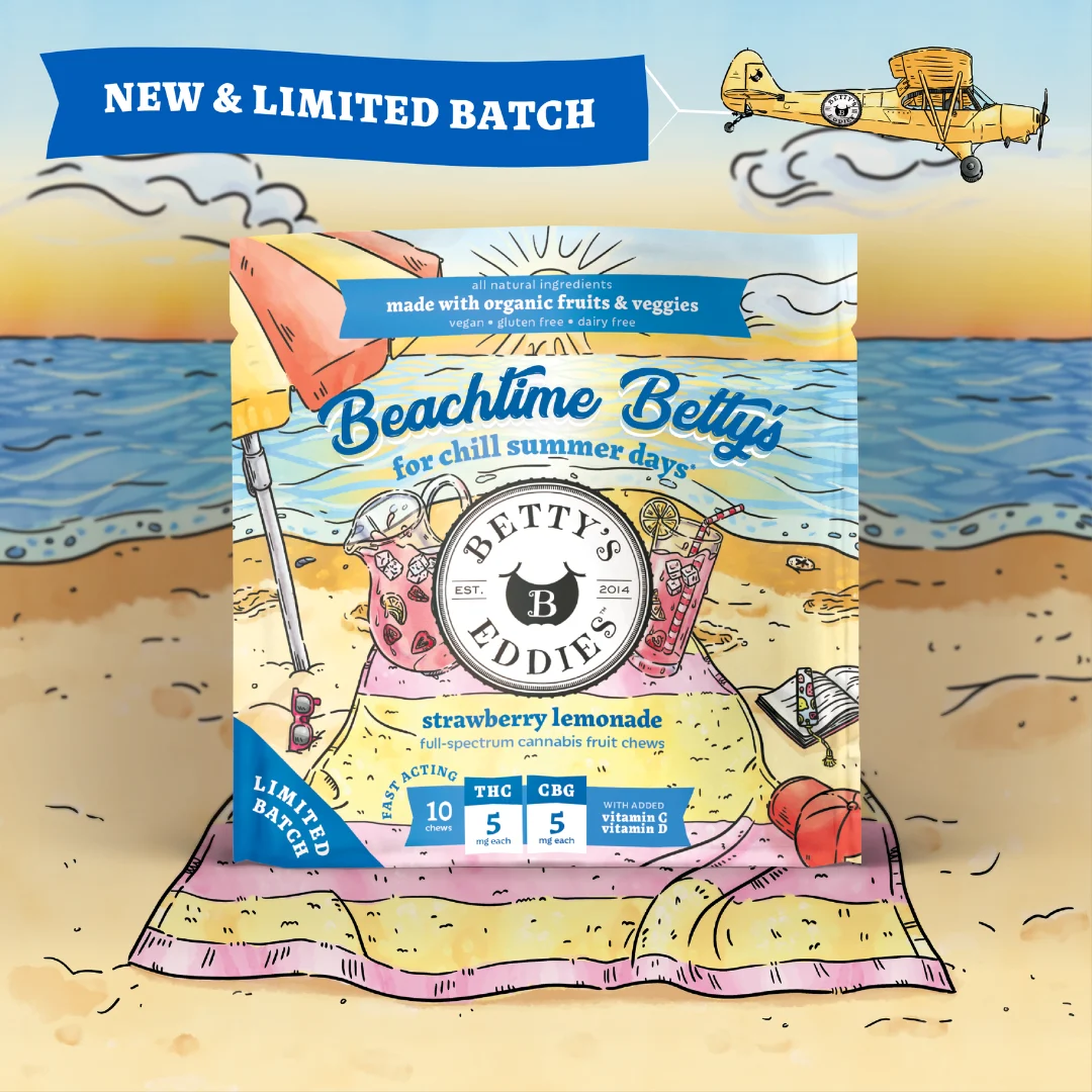Beachtime Betty's - Strawberry Lemonade [10pk] (100mg THC/50mg CBG)
