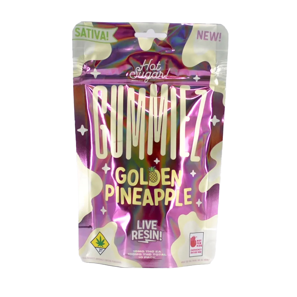 Golden Pineapple - Sativa [10pk] (100mg) | Hot Sugar | Live