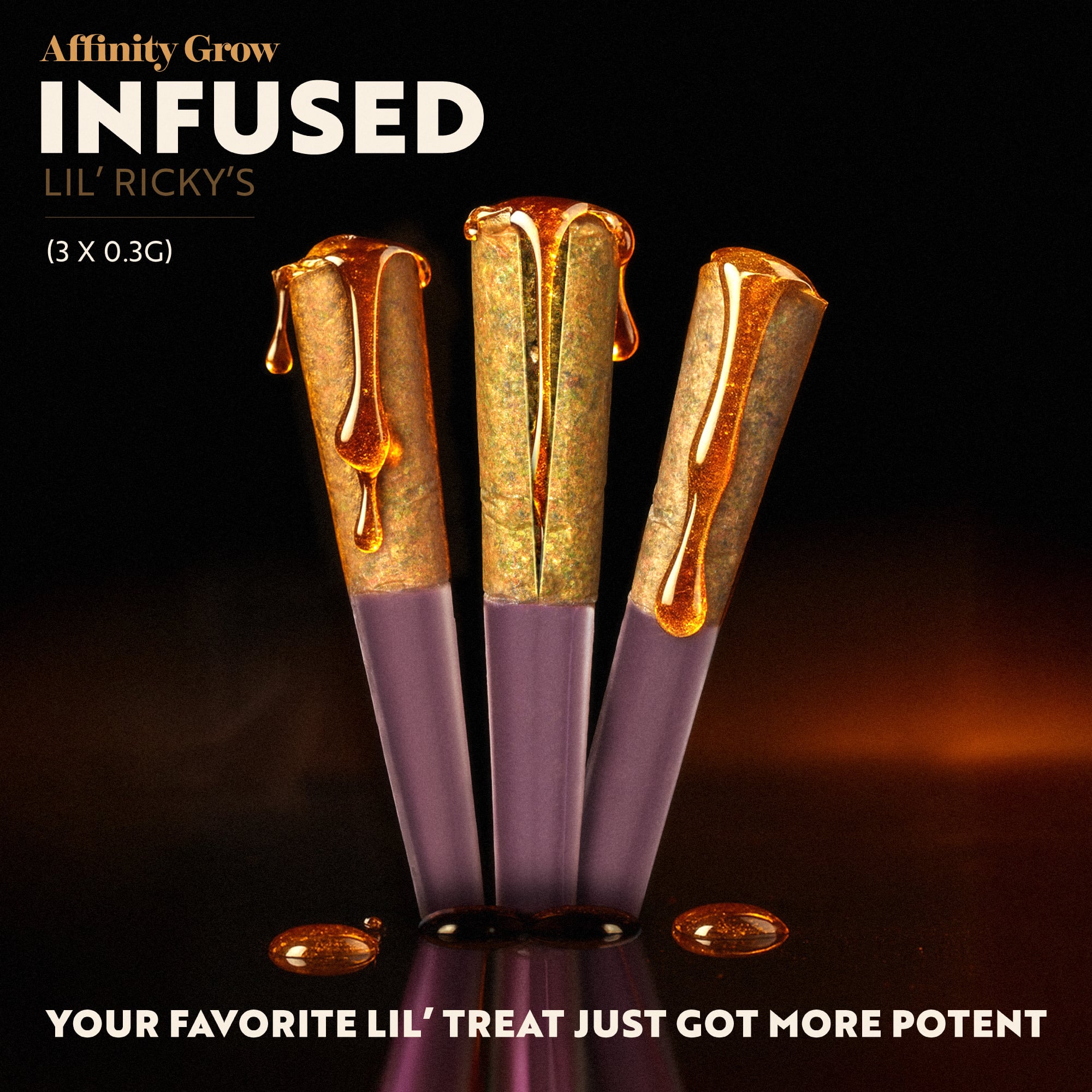 Affinity Grow - Ghost Train Haze (S) Infused Lil' Ricky 0.3g Pre-Rolls 3pk (0.9g) C0090000800 *NP