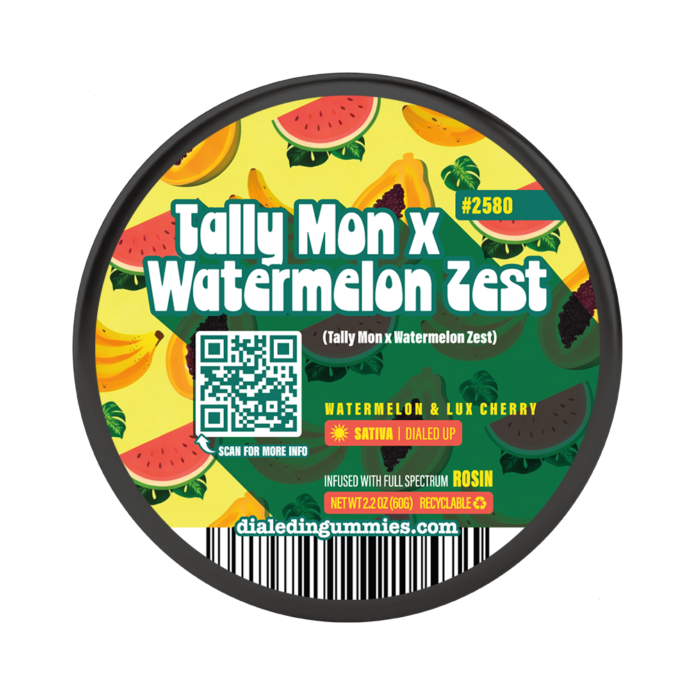 100mg - Tally Mon x Watermelon Zest #2580 - Rosin Gummies (10pk)
