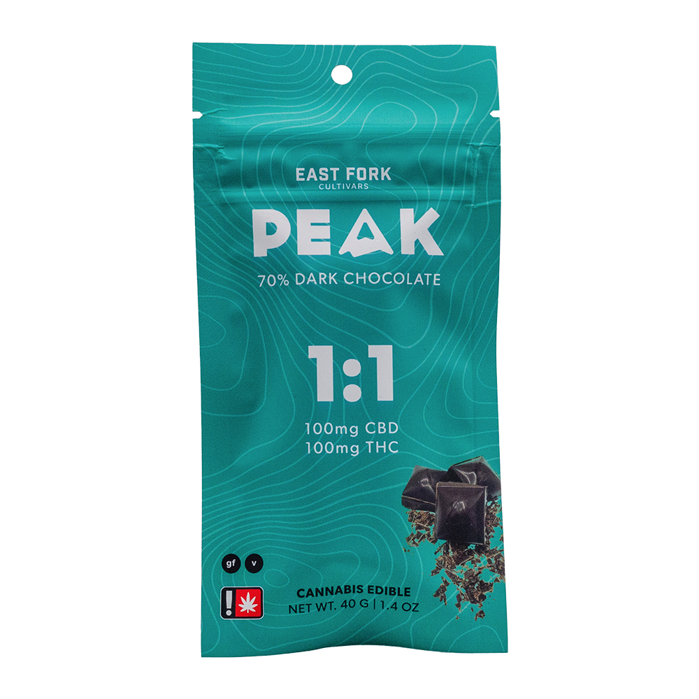 Dark Chocolate - 1:1 (100mg CBD/100mg THC)