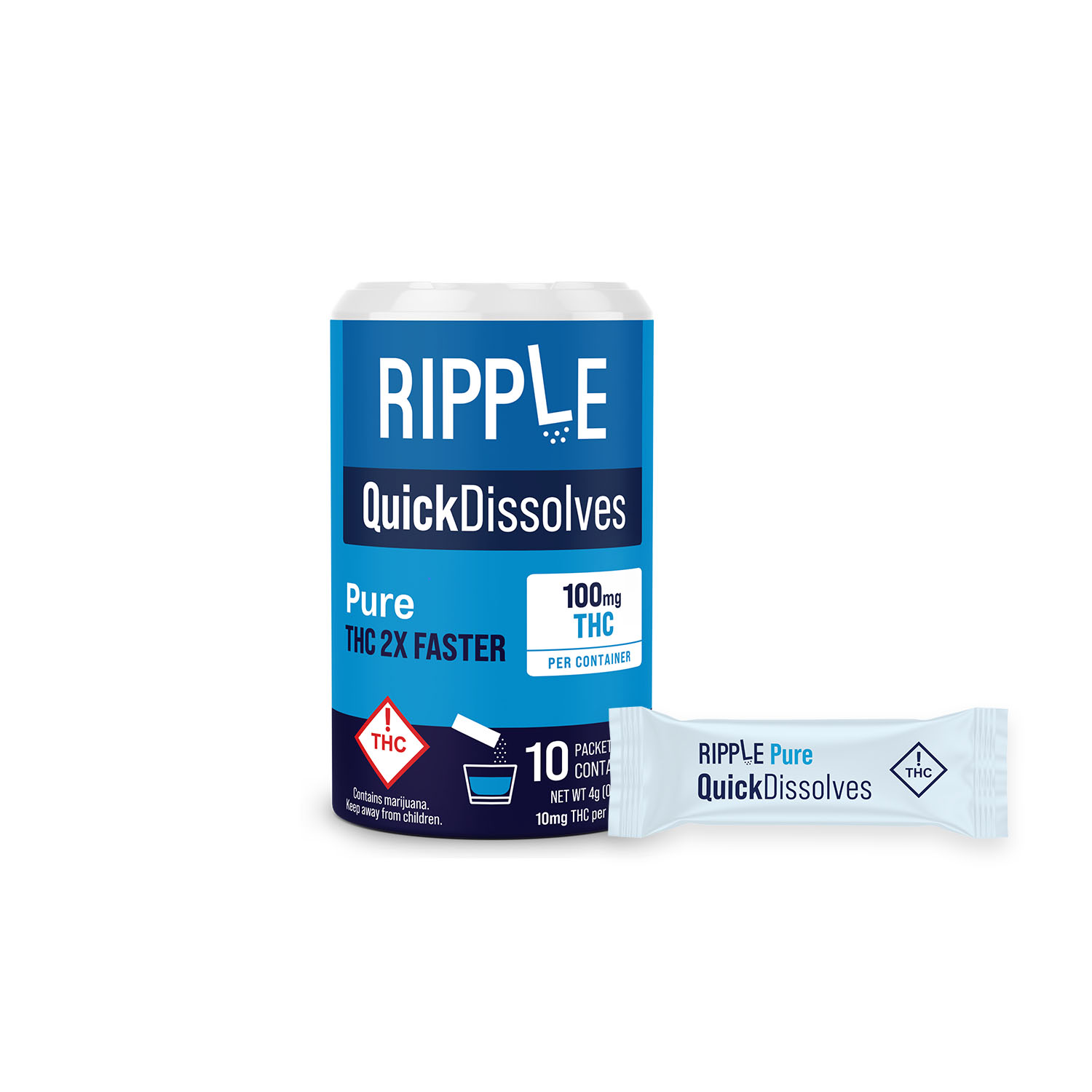Pure Dissolvables (100mg THC) Ripple FastActing Dissolvable Powder