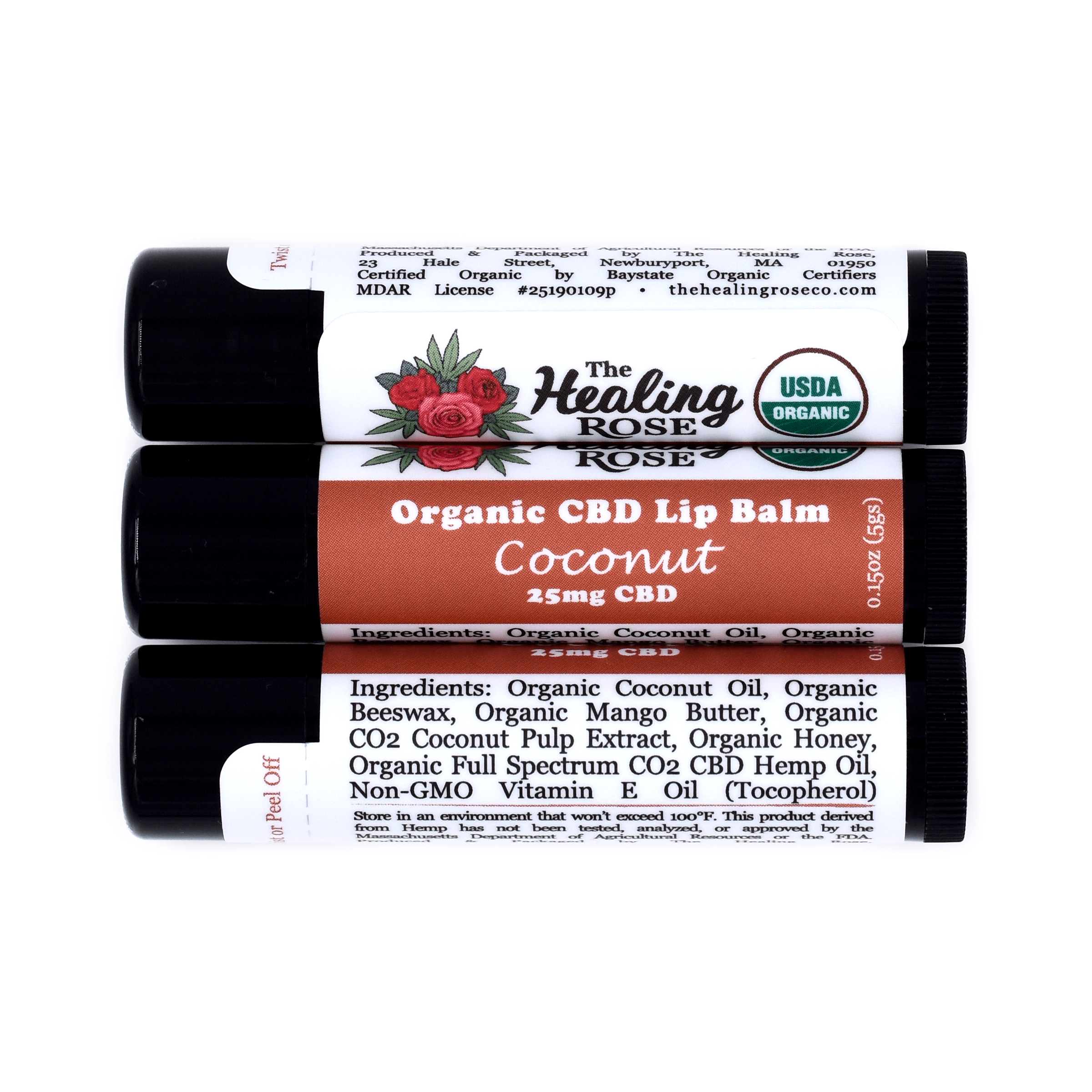 Organic Coconut Lip Balm (25mg CBD)