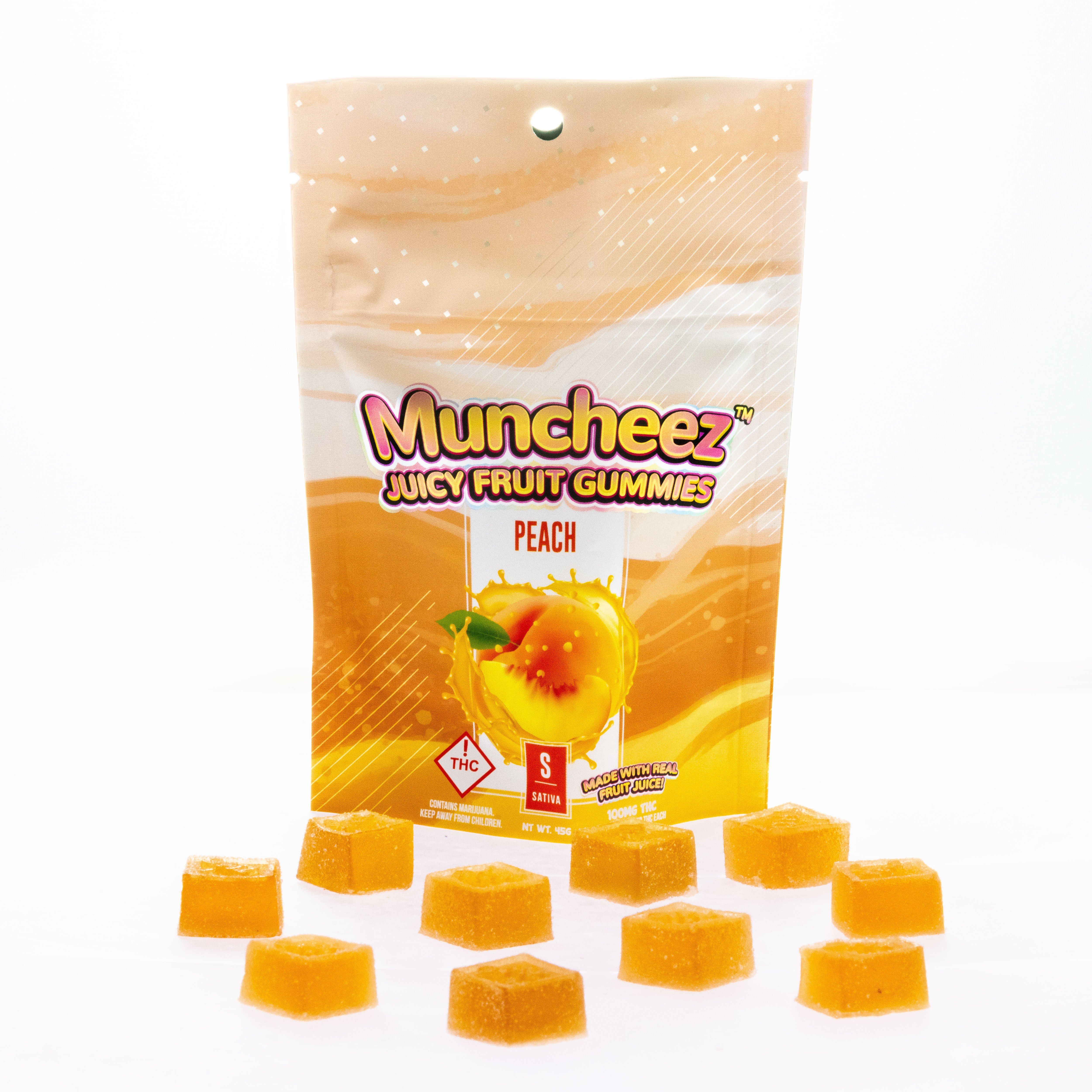 Muncheez Peach Gummies (100mg)