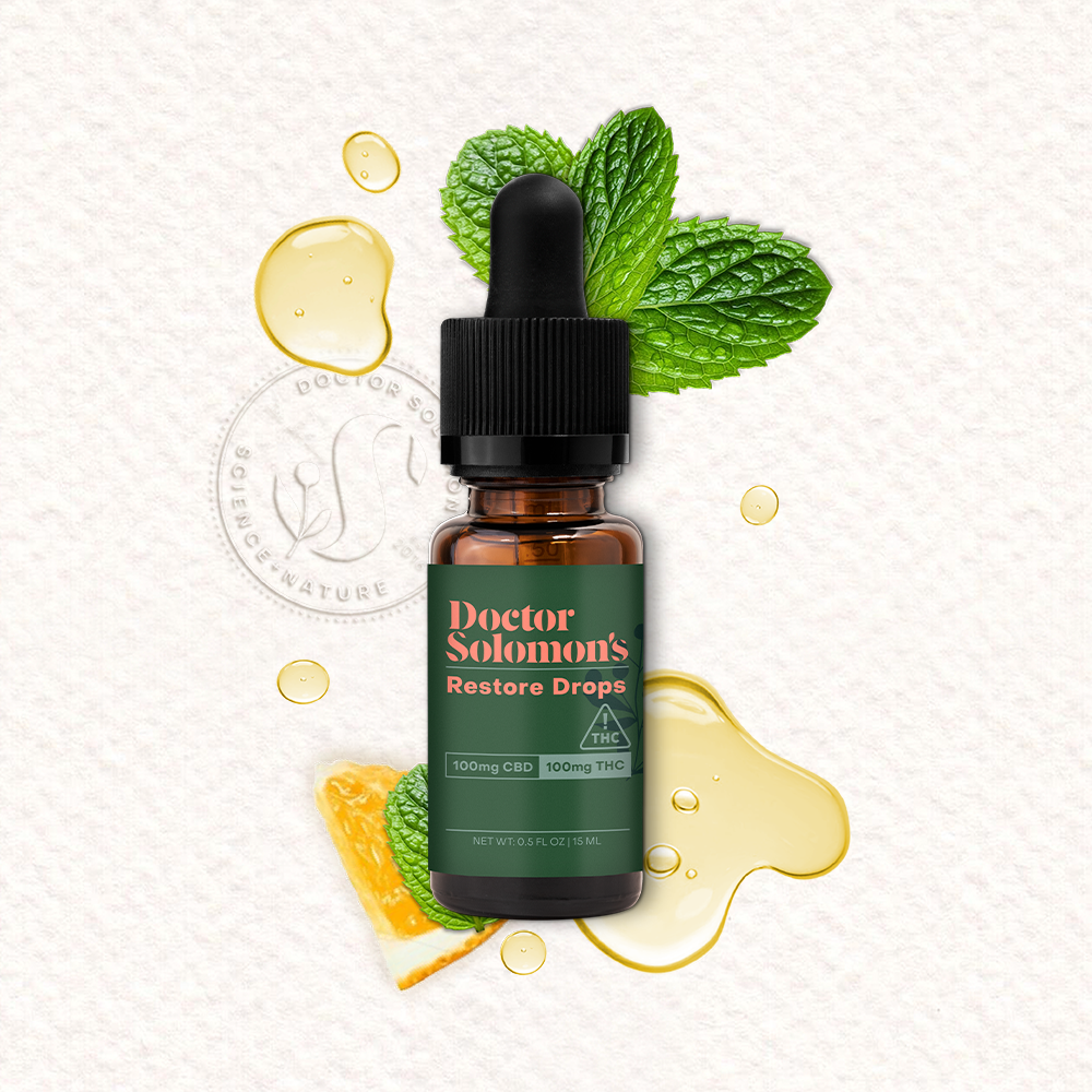 Doctor Solomon's Restore 1:1 CBD:THC Drops 100mg CBD 100mg THC