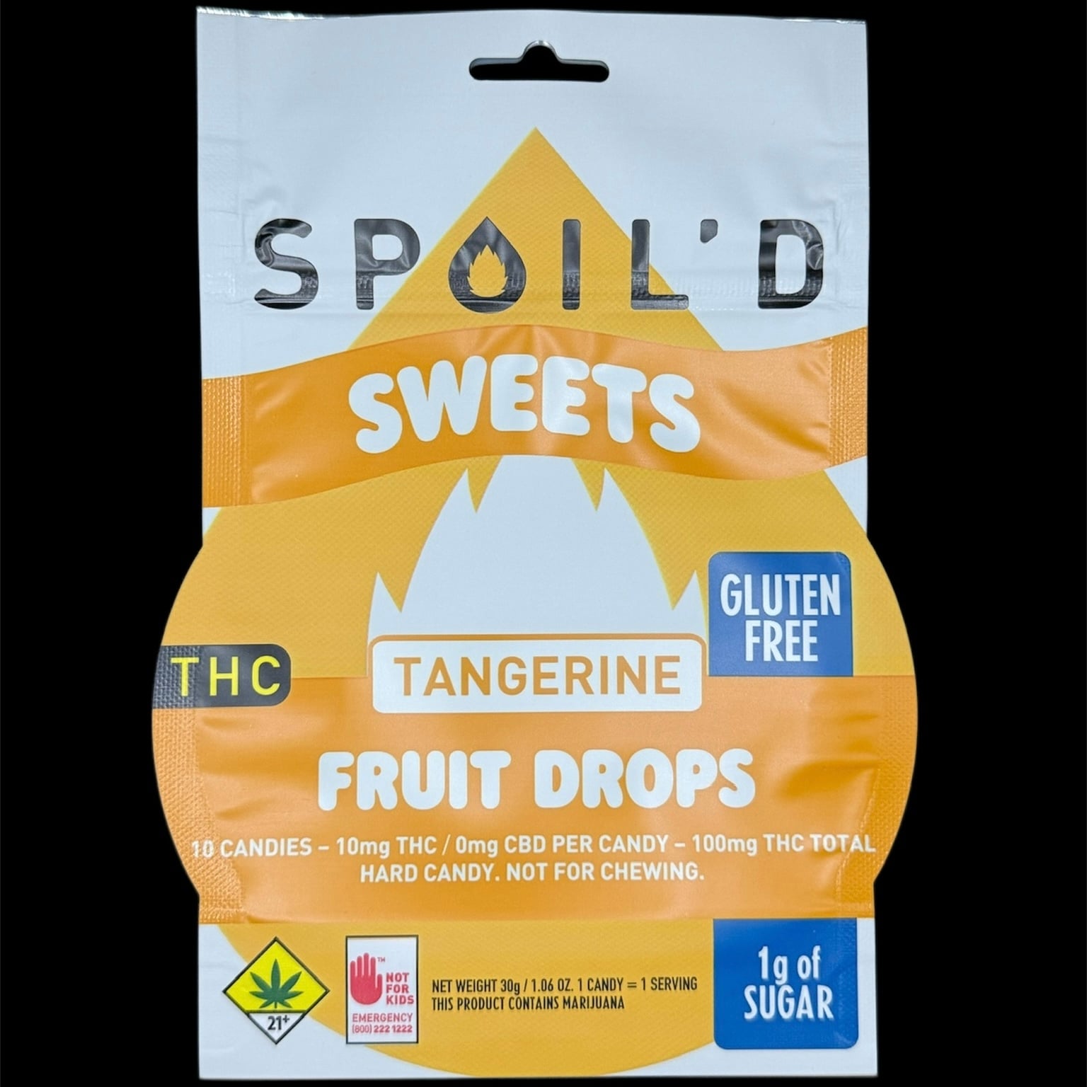 Tangerine Fruit Drops [10pk] (100mg THC)