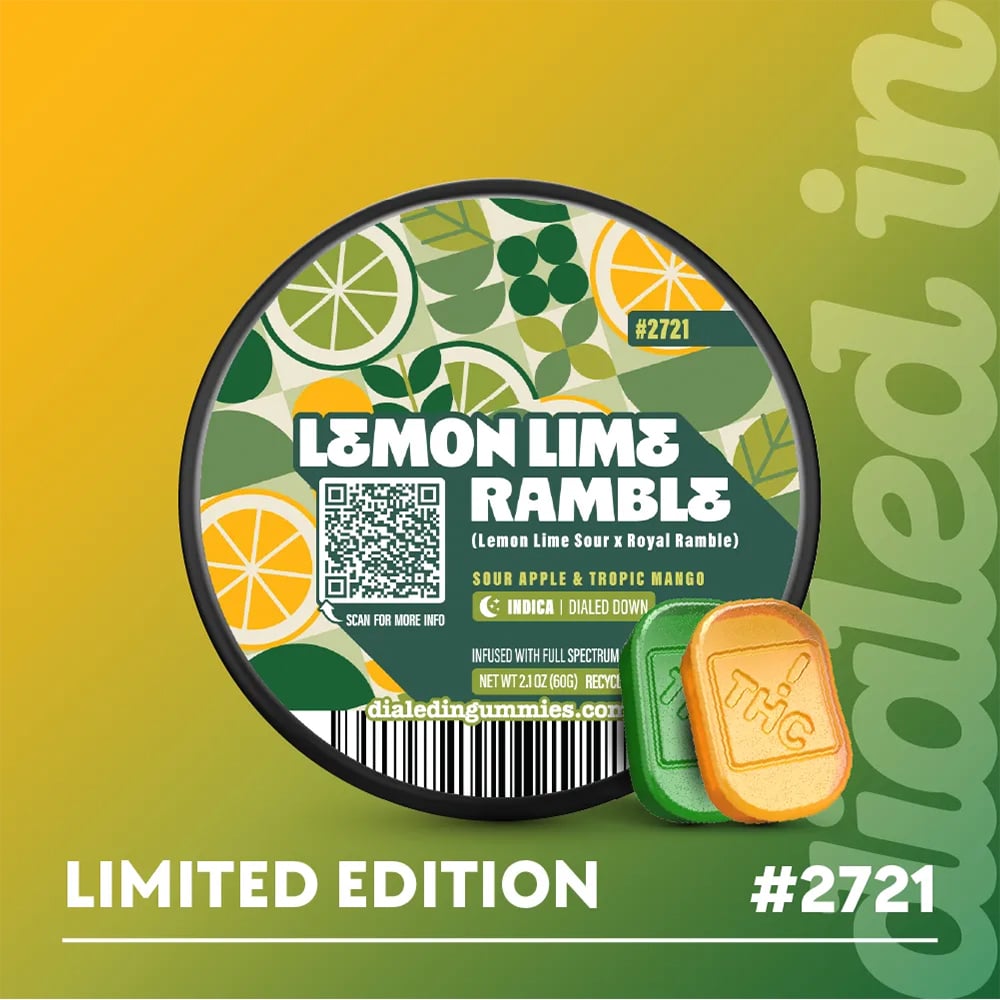 100mg - LeMon Lime Ramble #2721 - Rosin Gummies (10pk)
