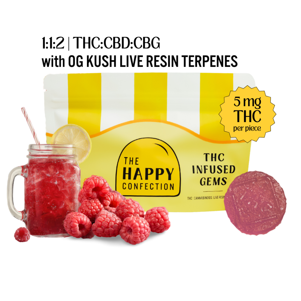 The Happy Confection - Blissful Berry Lemonade (S) Gummies (5mg THC 7.18mg CBD 9.34mg CBG 20pk) C0060000569