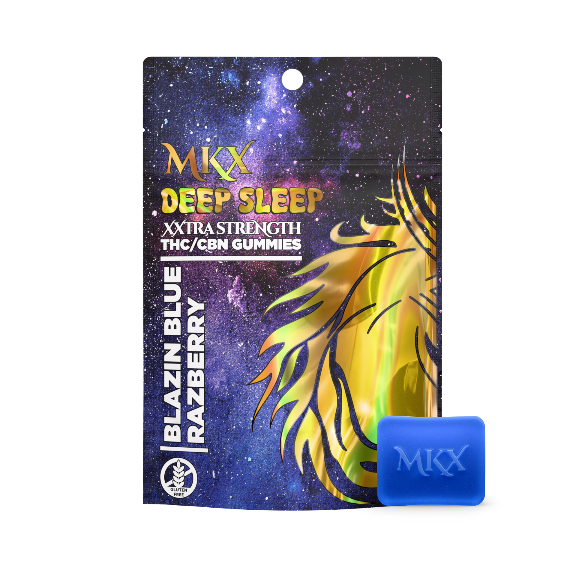 200mg | Blazin Blue Razz | THC/CBN Deep Sleep Gummies