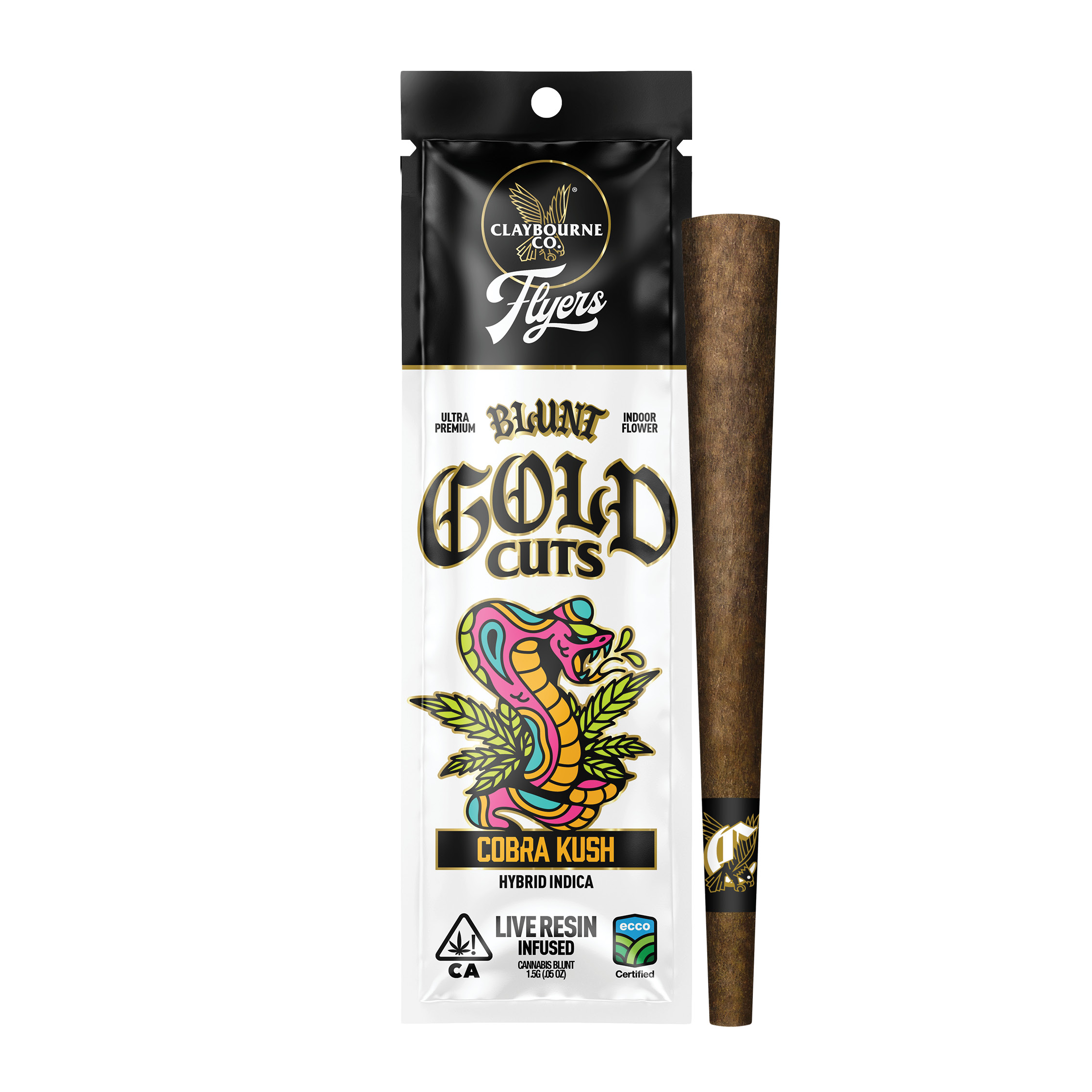 Cobra Kush (1.5g) - Flyers Gold Cuts Live Resin Infused Blunt