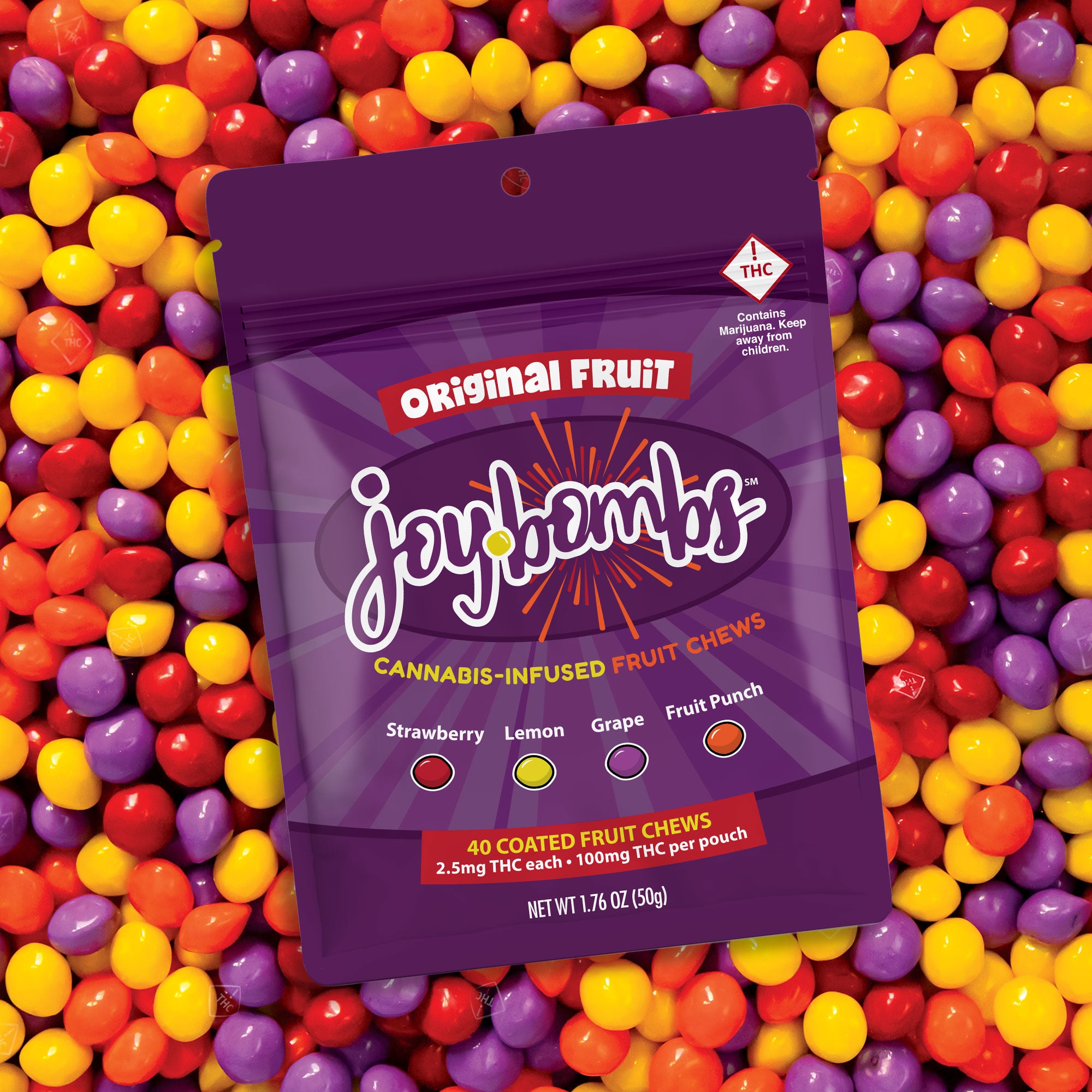 Joy Bombs Original Fruit - 100mg THC (40 pk / 2.5mg ea)