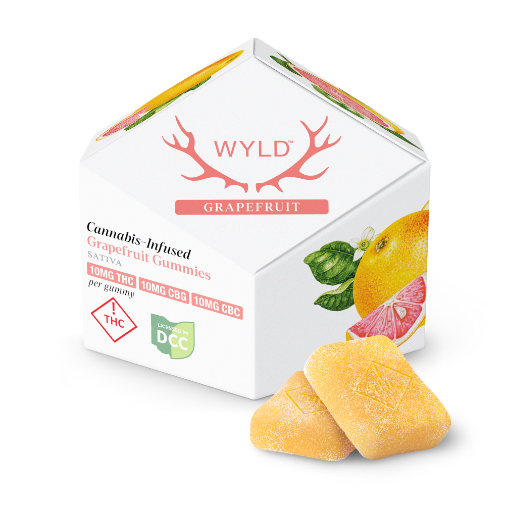 Wyld - Grapefruit 1 1 1 THC CBG Cbc - Gummies - 100mg THC / 100mg CBG / 100mg Cbc - 10pk