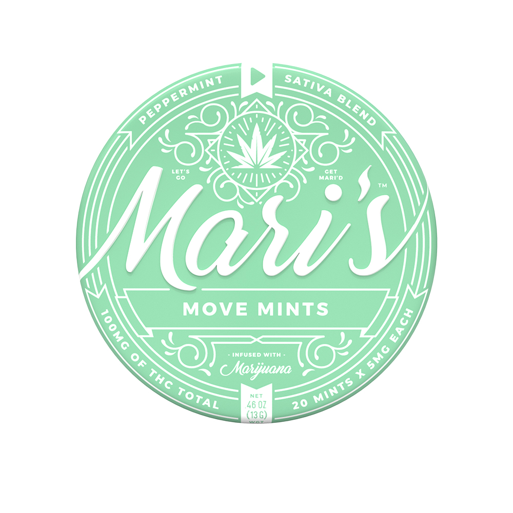 Peppermint [20pk] (100mg) Mari's Mints Move Mints Jane