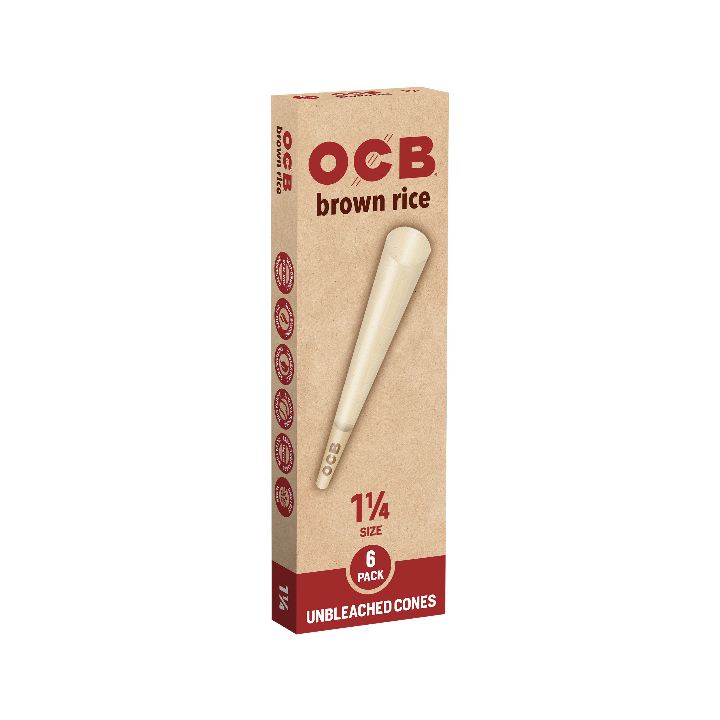 OCB® Brown Rice Cones - 1 1/4 [6pk]