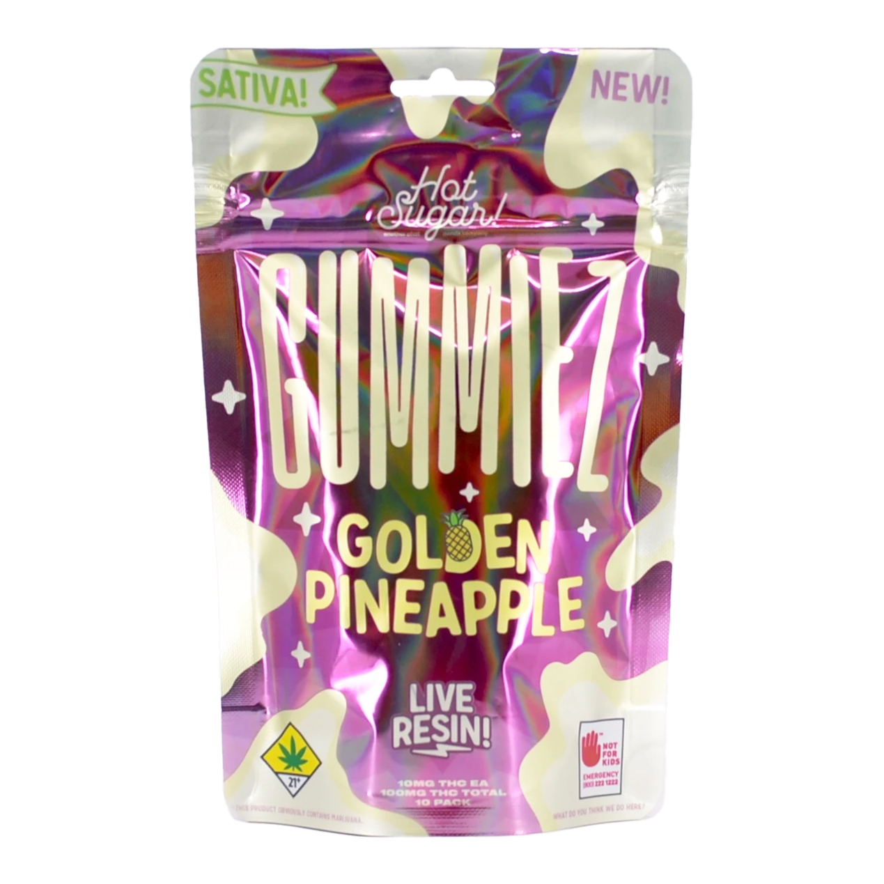 Golden Pineapple - Sativa [10pk] (100mg)