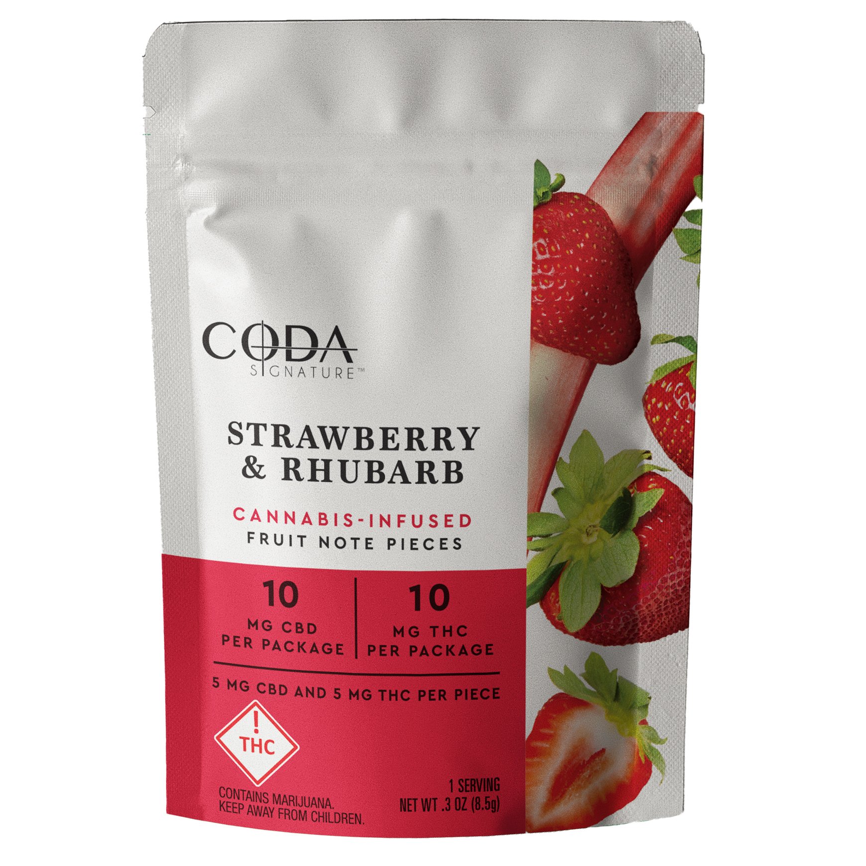 Strawberry & Rhubarb [2pk] (10mg CBD/10mg THC)