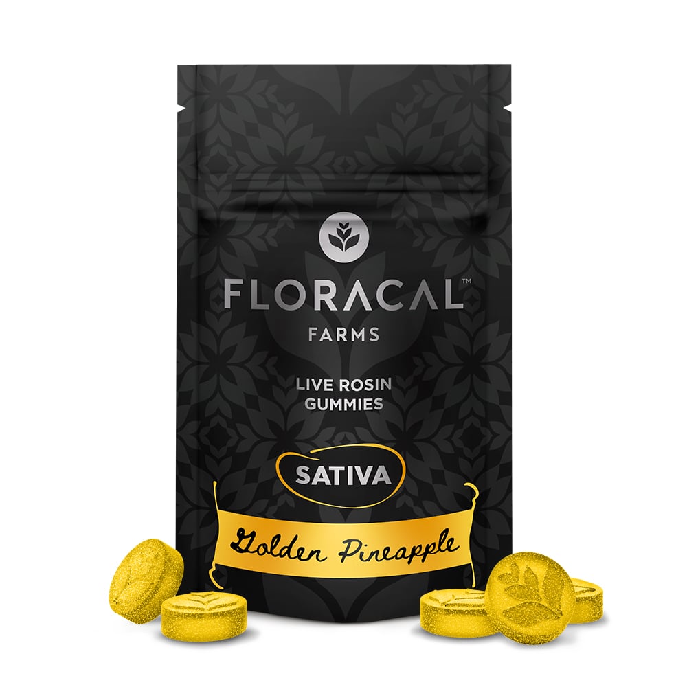 Live Rosin Gummies - Golden Pineapple [10pk] (100mg)