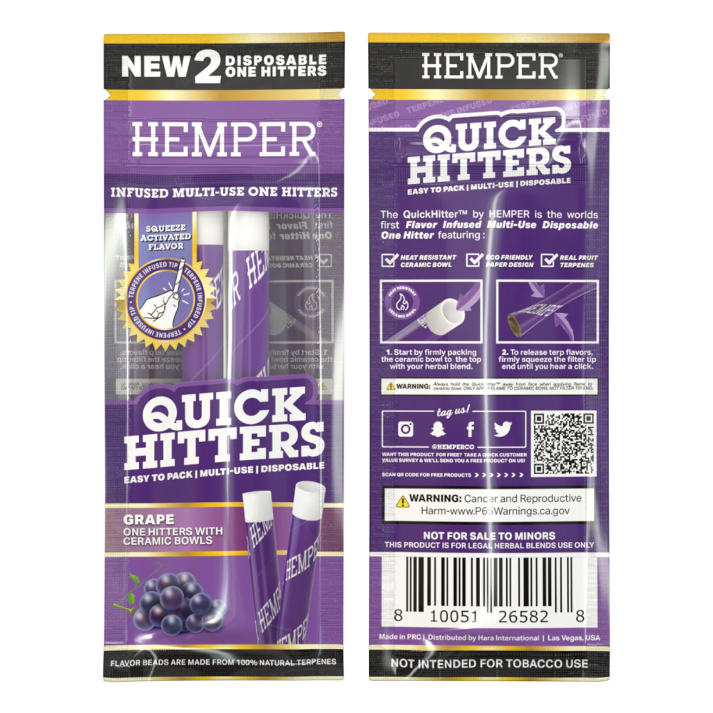 Quick Hitters Grape - Multi-Use Disposable One Hitter