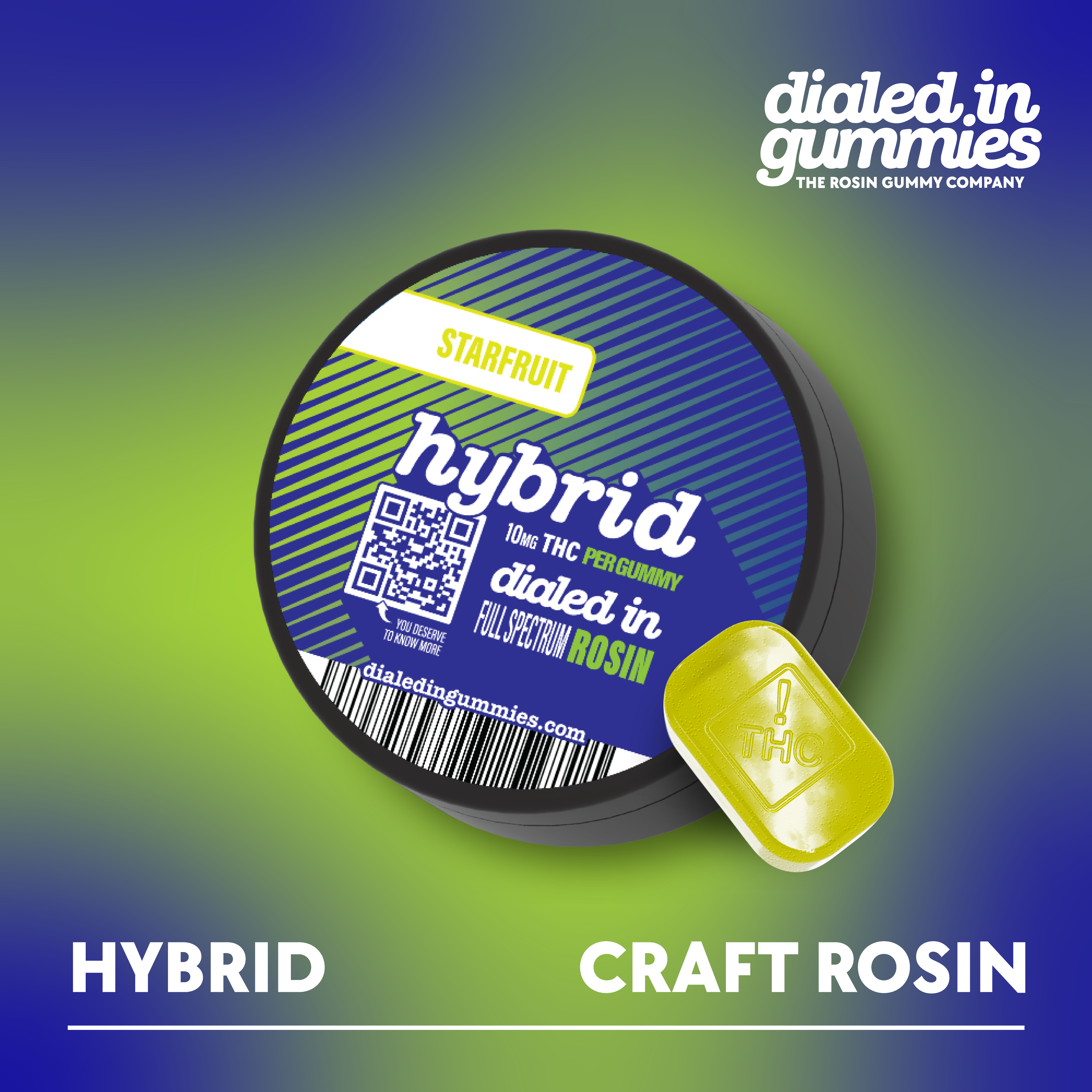 100mg - Starfruit - Rosin Gummies (10pk)