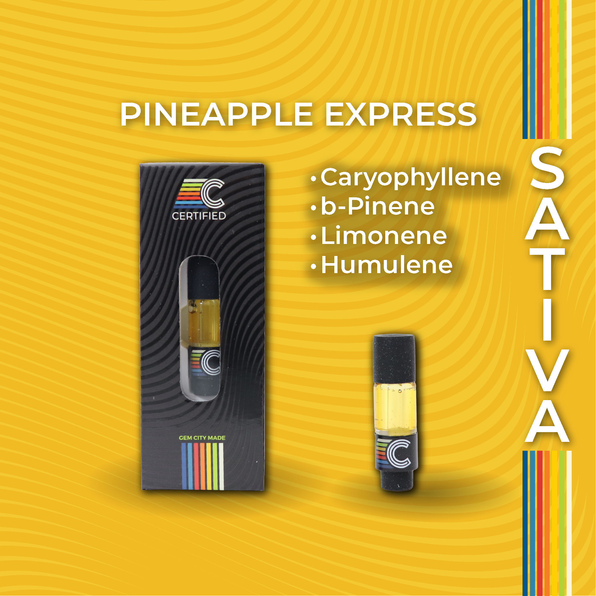 CRDP×DGNリキッド 1ml Pineapple Express Blister-Delta-8-Pineapple-