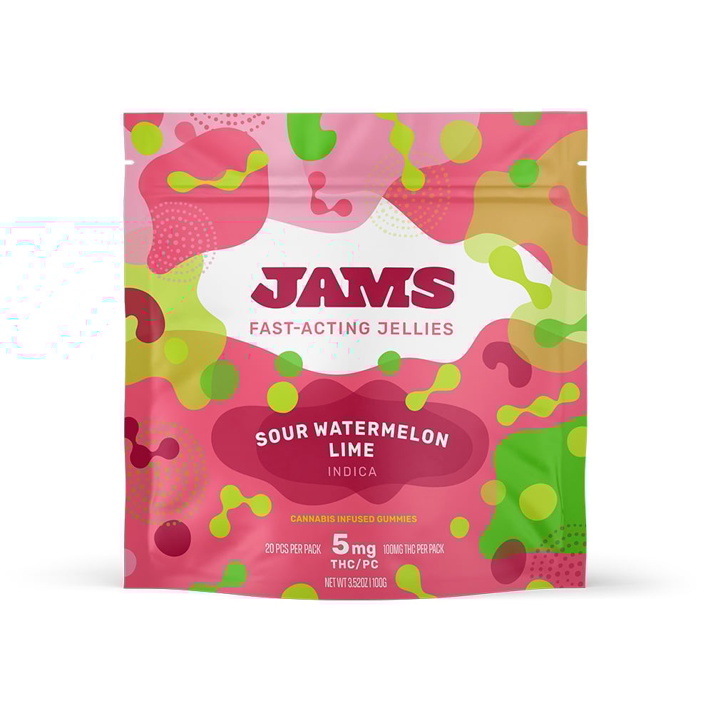 JAMS - Sour Watermelon Lime (I) Fast Acting Jellies (4.35mg 20pk) C0030001033 JAMS - Sour Watermelon Lime (I) Fast Acting Jellies (4.35mg 20pk) C0030001033