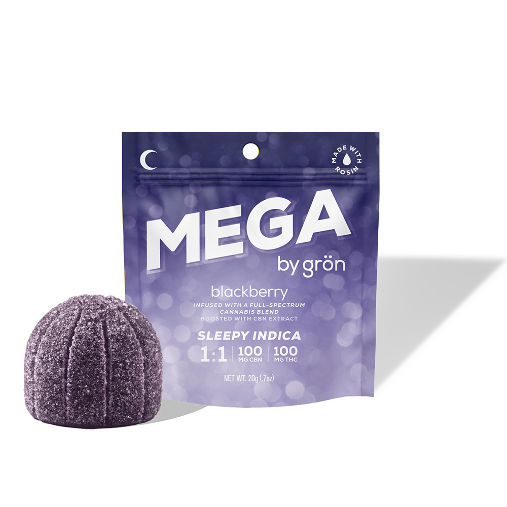 1:1 CBN/THC Blackberry Mega Pearl (100mg CBN/100mg THC)