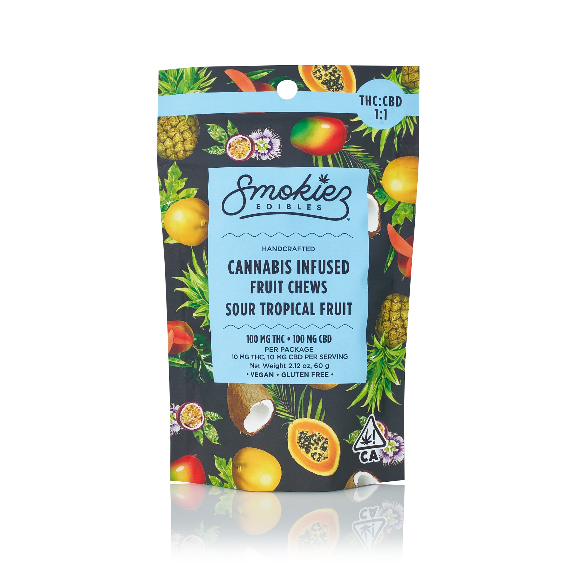 1:1 Sour Tropical Fruit [10pk] (100mg THC/ 100mg CBD)