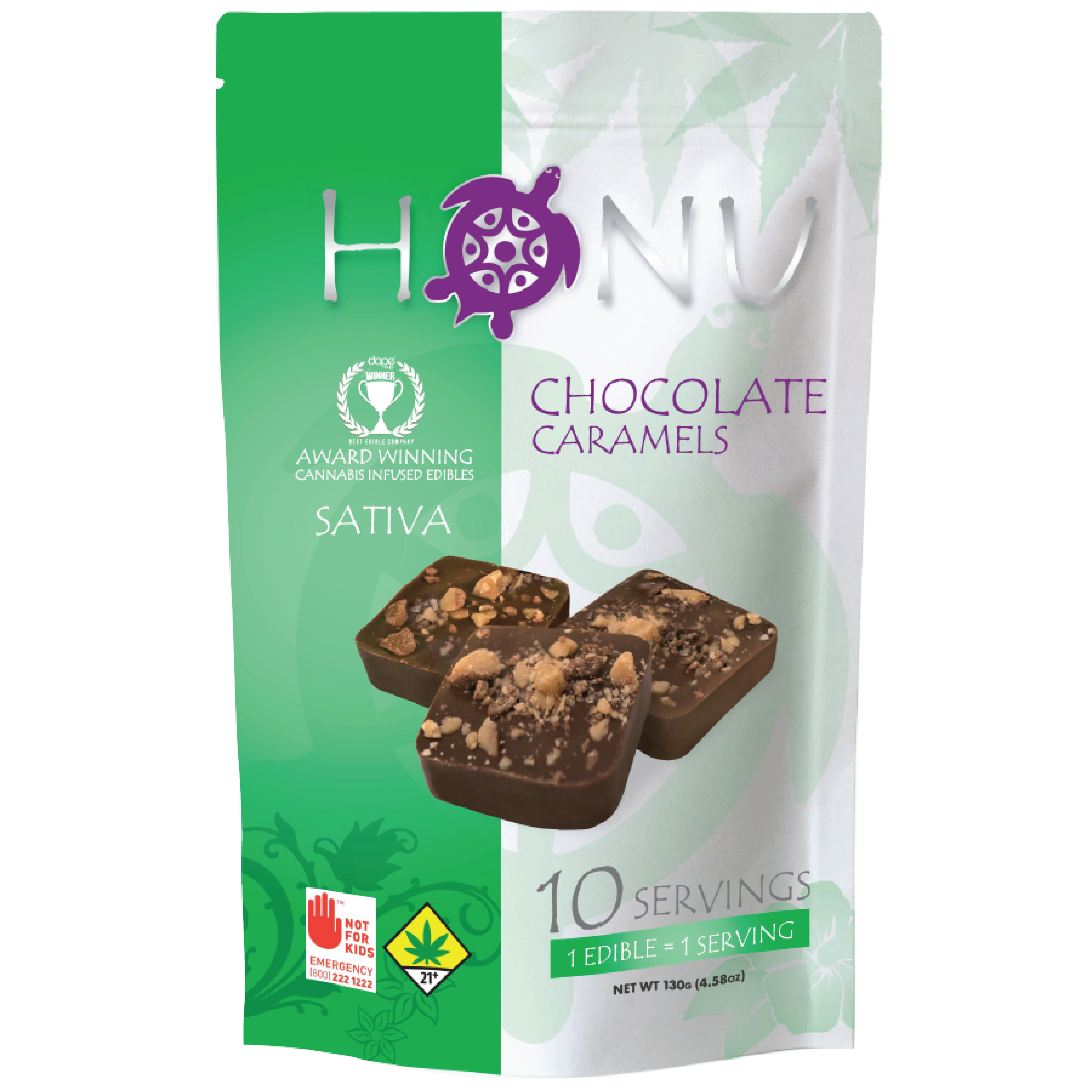 Chocolate Caramels - Sativa [10pk] (100mg)