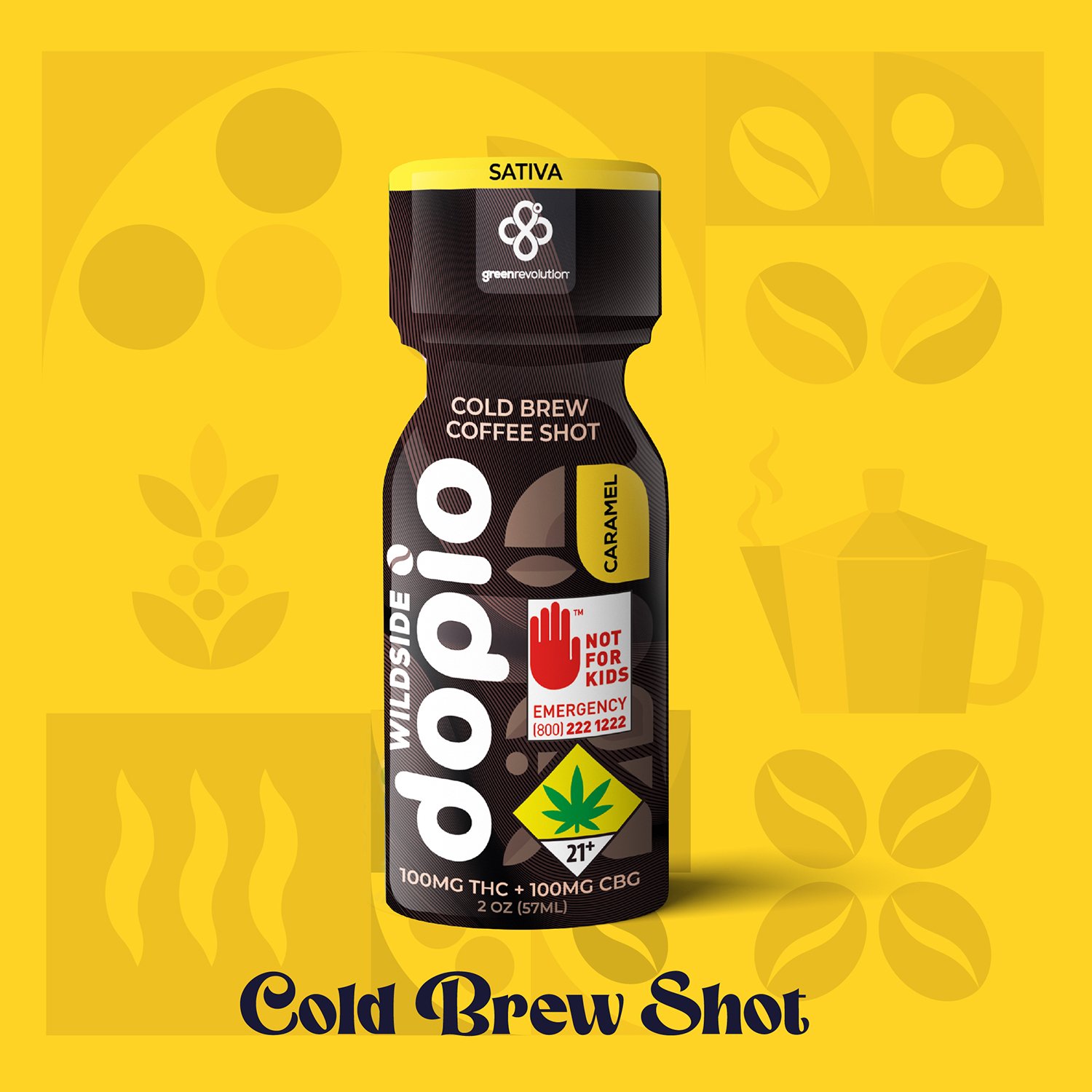1:1 Dopio Caramel [2oz] (100mg THC/100mg CBG/100mg Caffeine)