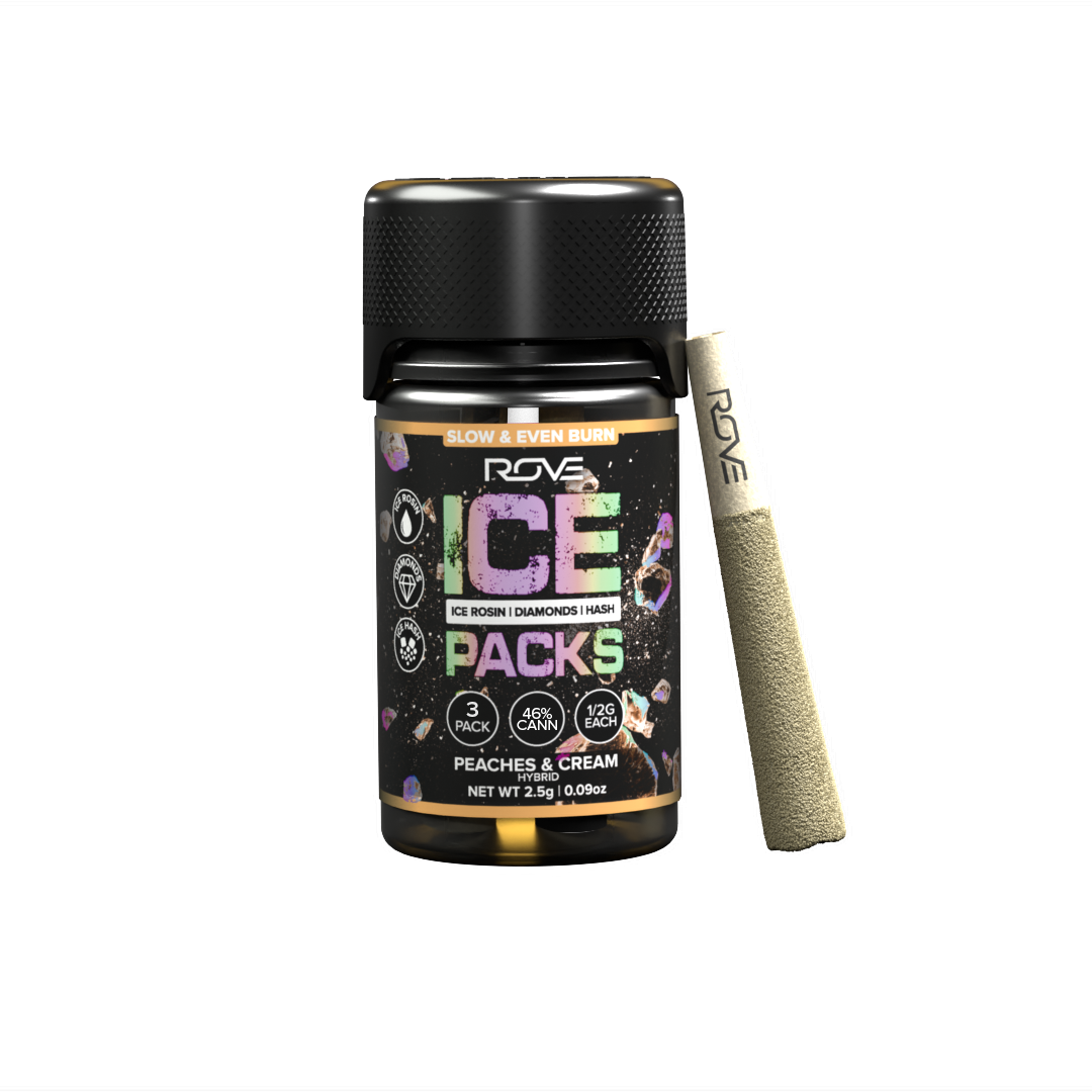 Peaches & Cream | Infused Ice Packs (Rosin, Hash, and Diamonds) | 3x 0.5g